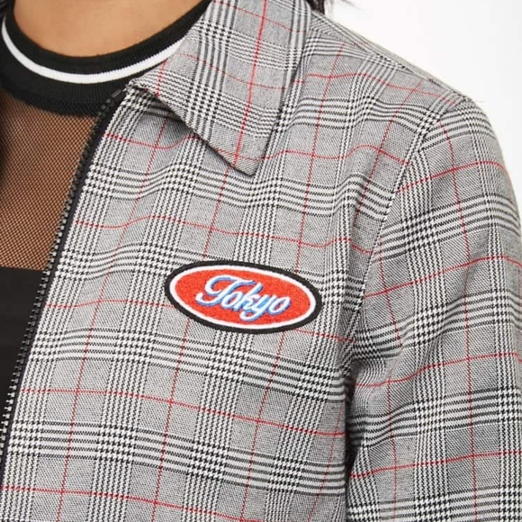 Forever 21 glen Plaid Tokyo Zip-Front Jacket - Picture 4 of 6